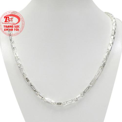 Dây chuyền bạc thời trang nam giới