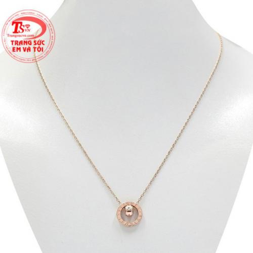 Dây chuyền nữ vàng hồng cá tính