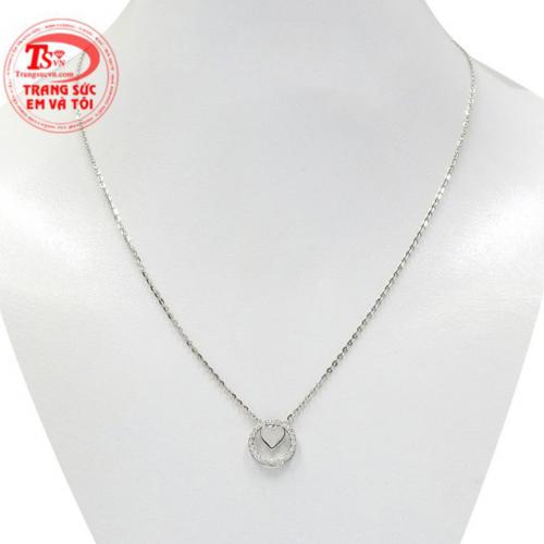 Dây chuyền vàng trắng tình yêu