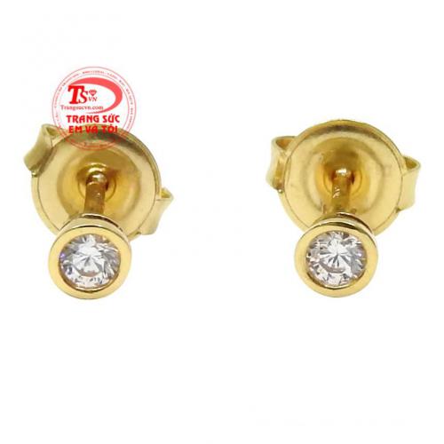 Hoa tai vàng tây nhỏ nhắn