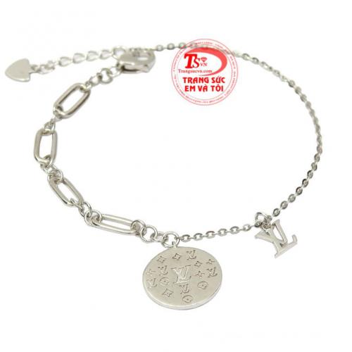 Lắc tay nữ vàng trắng phong cách