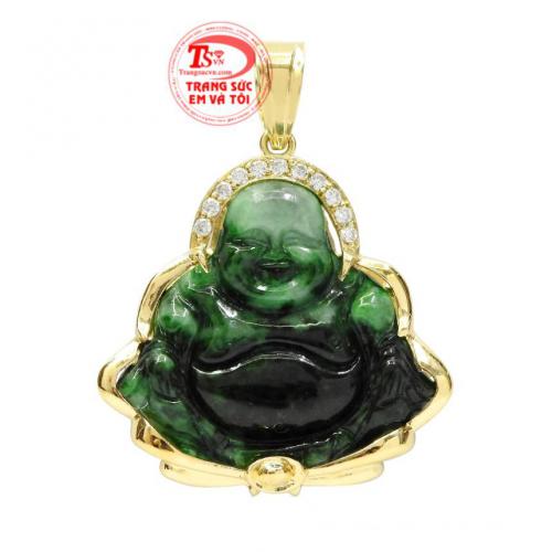 Mặt vàng tây Di Lặc cẩm thạch