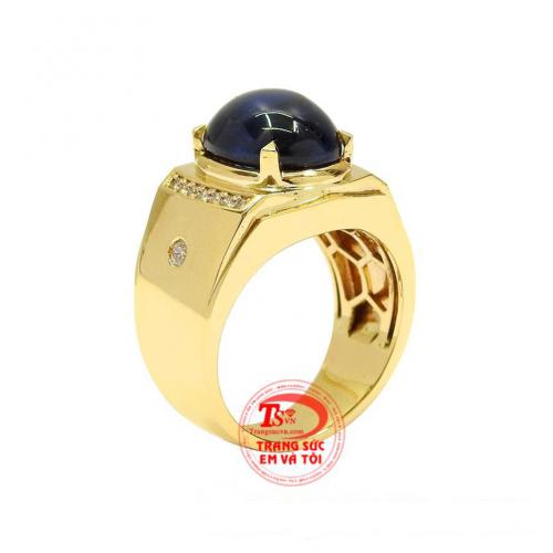Nhẫn nam saphir thời thượng