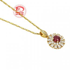 Bộ mặt dây ruby tài lộc nhận đặt chế tác theo yêu cầu của khách hàng.