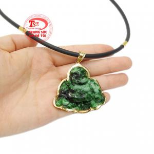 Bộ mặt Di Lặc cẩm thạch đẹp được bảo hành chu đáo.