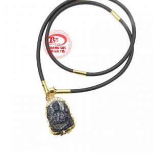  Bộ dây chuyền Phật Quan âm sapphire thiên nhiên cao cấp
