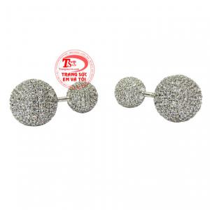 Hoa tai vàng trắng kiểu cách món quà xu hướng dành tặng cho cô gái của bạn.