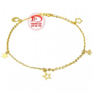 Lắc chân vàng tây dễ thương được chế tác đầy tỉ mỉ, kiểu dáng xinh xắn. 