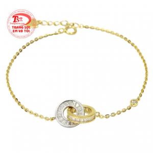 Lắc nữ vàng tây ấn tượng được chế tác đầy xinh xắn phù hợp cho những cô nàng theo phong cách nữ tính. 