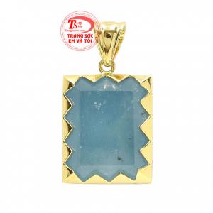 Mặt dây đá aquamarine chất lượng mang đến vẻ thời trang và nam tính cho người đeo.