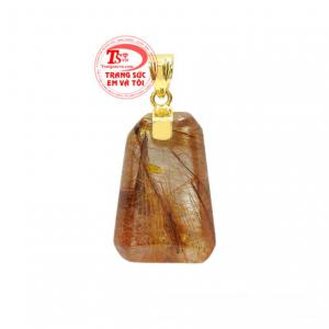 Mặt dây thạch anh tóc phong thủy kiểu dáng độc đáo, mới lạ.
