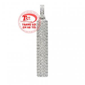 Mặt dây vàng trắng thời thượng là mẫu sản phẩm mới hiện đang là xu hướng trang sức gần đây.