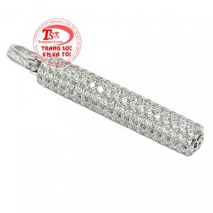 Mặt dây vàng trắng thời thượng nhận đặt chế tác theo yêu cầu của khách hàng.