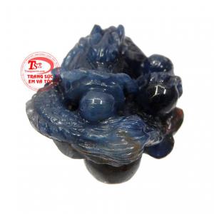 Mặt dây chuyền sapphhire thiên nhiên chạm khắc đẹp