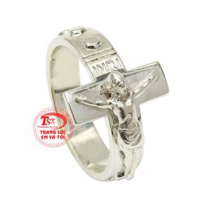 Nhẫn bạc jesus cá tính giao hàng tận nơi.