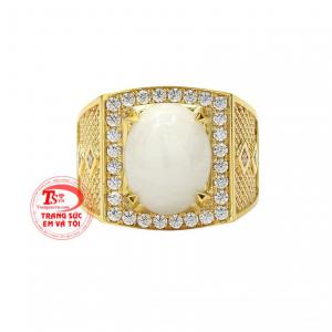 Nhẫn nam saphir chất lượng dành cho người mệnh Kim và Thủy.