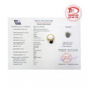 Nhẫn nam saphir đẳng cấp thiên nhiên chất lượng có giấy kiểm định đá quý uy tín.