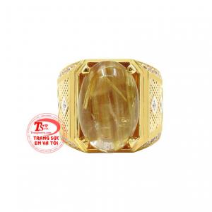 Nhẫn thạch anh tóc nam tính chất lượng