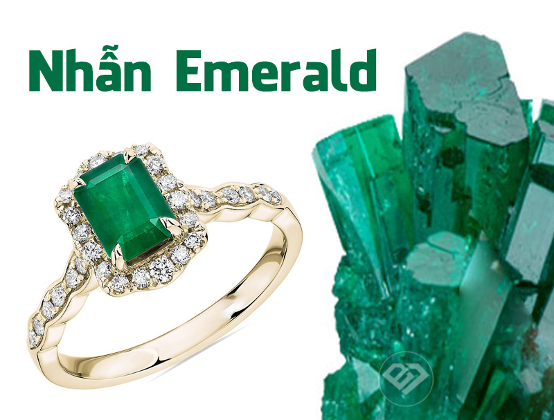Nhẫn Emerald Chữ Nhật